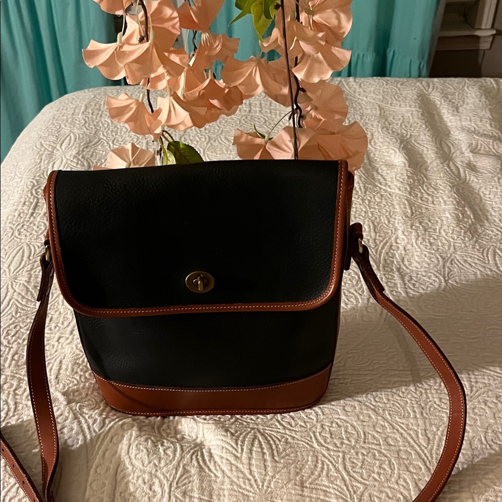 Chic Black and Brown Crossbody Bag